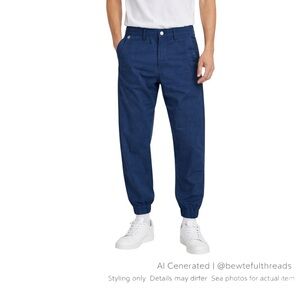 G-Star RAW W28 Blue Bronson Tapered Elastic Cuff Pant